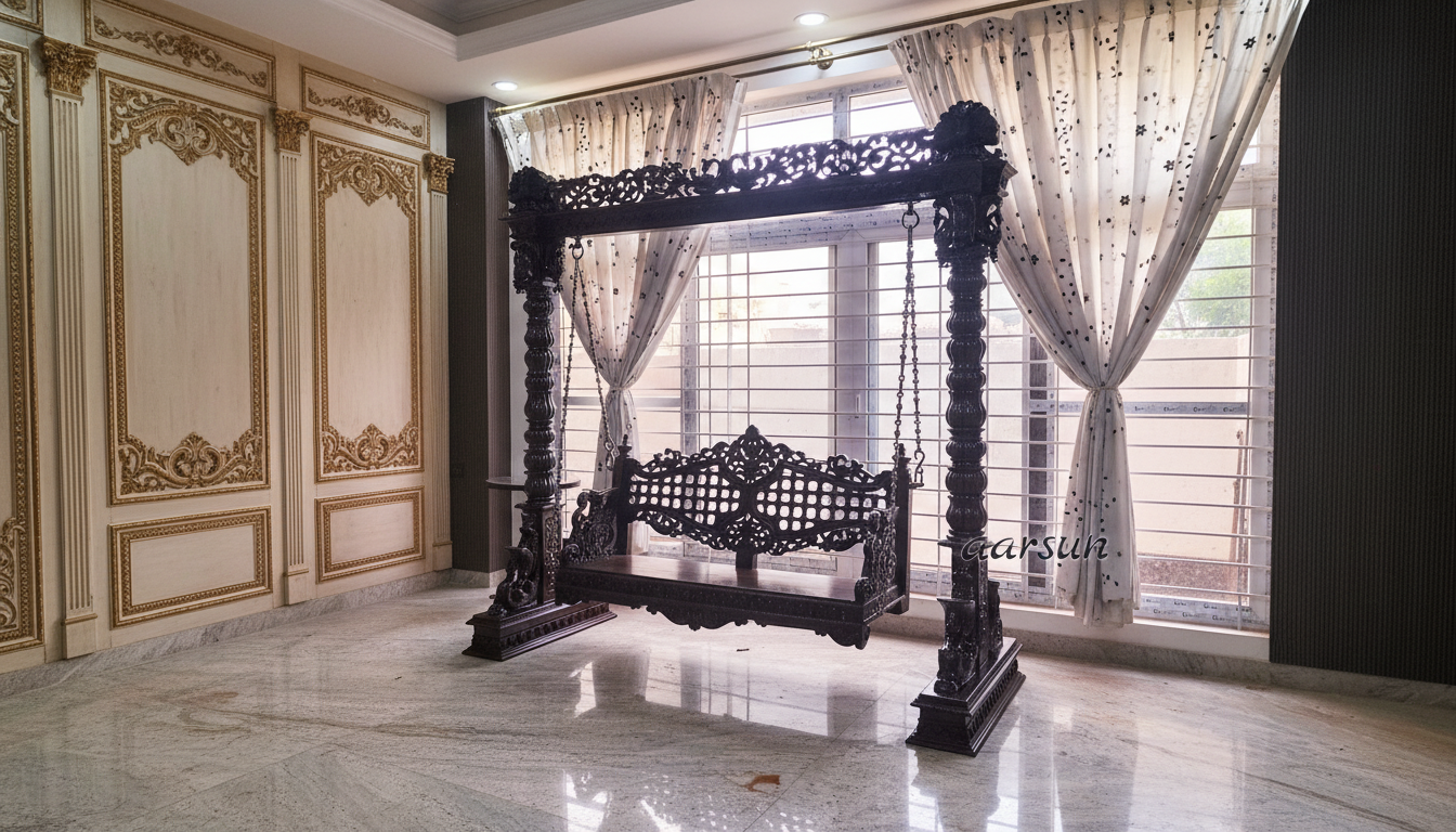 Maharani Inspired Elegant Wooden Jhoola